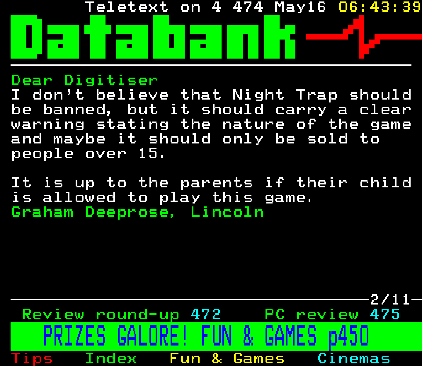 Digitiser, Teletext - 1993