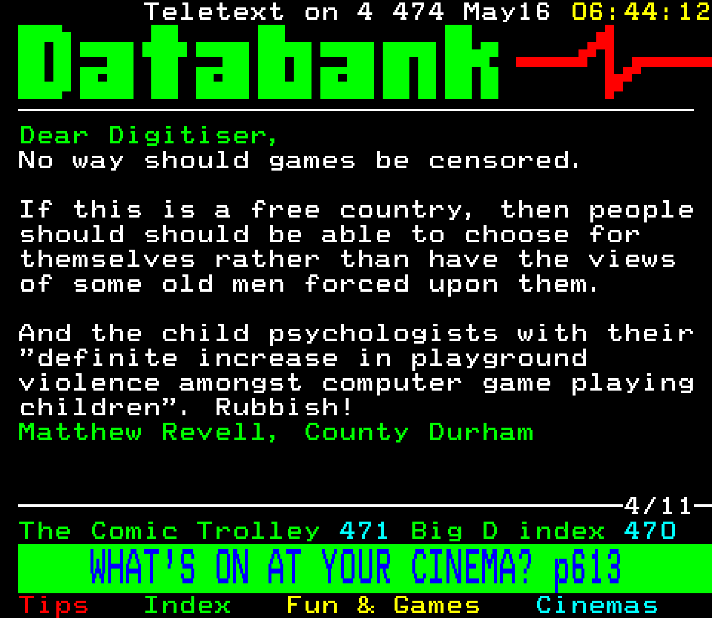 Digitiser, Teletext - 1993