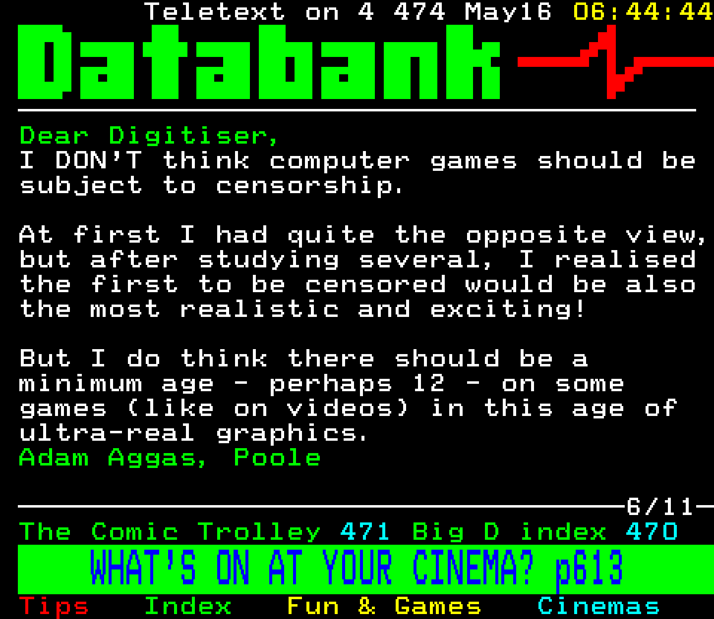 Digitiser, Teletext - 1993