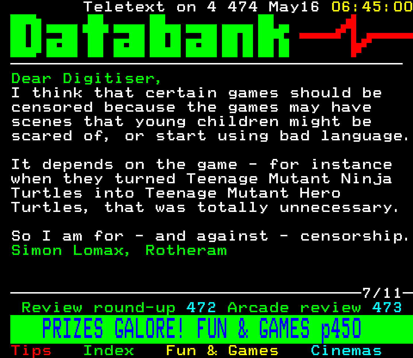 Digitiser, Teletext - 1993