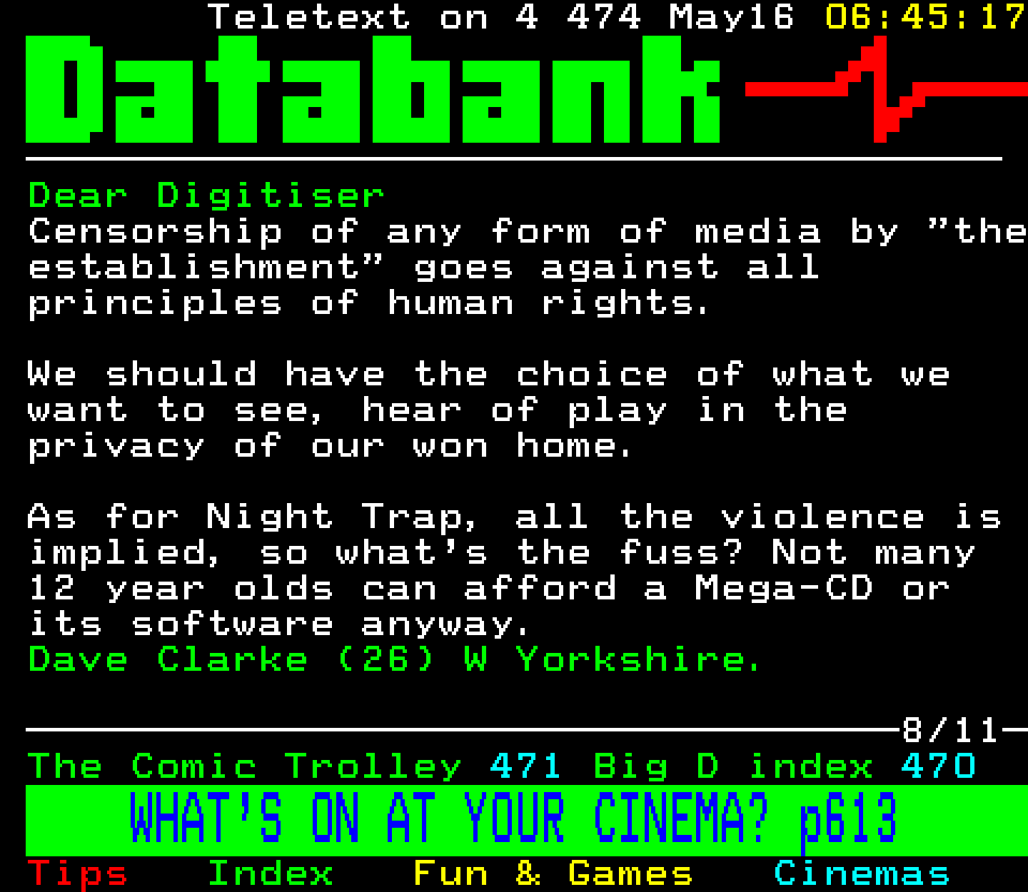 Digitiser, Teletext - 1993