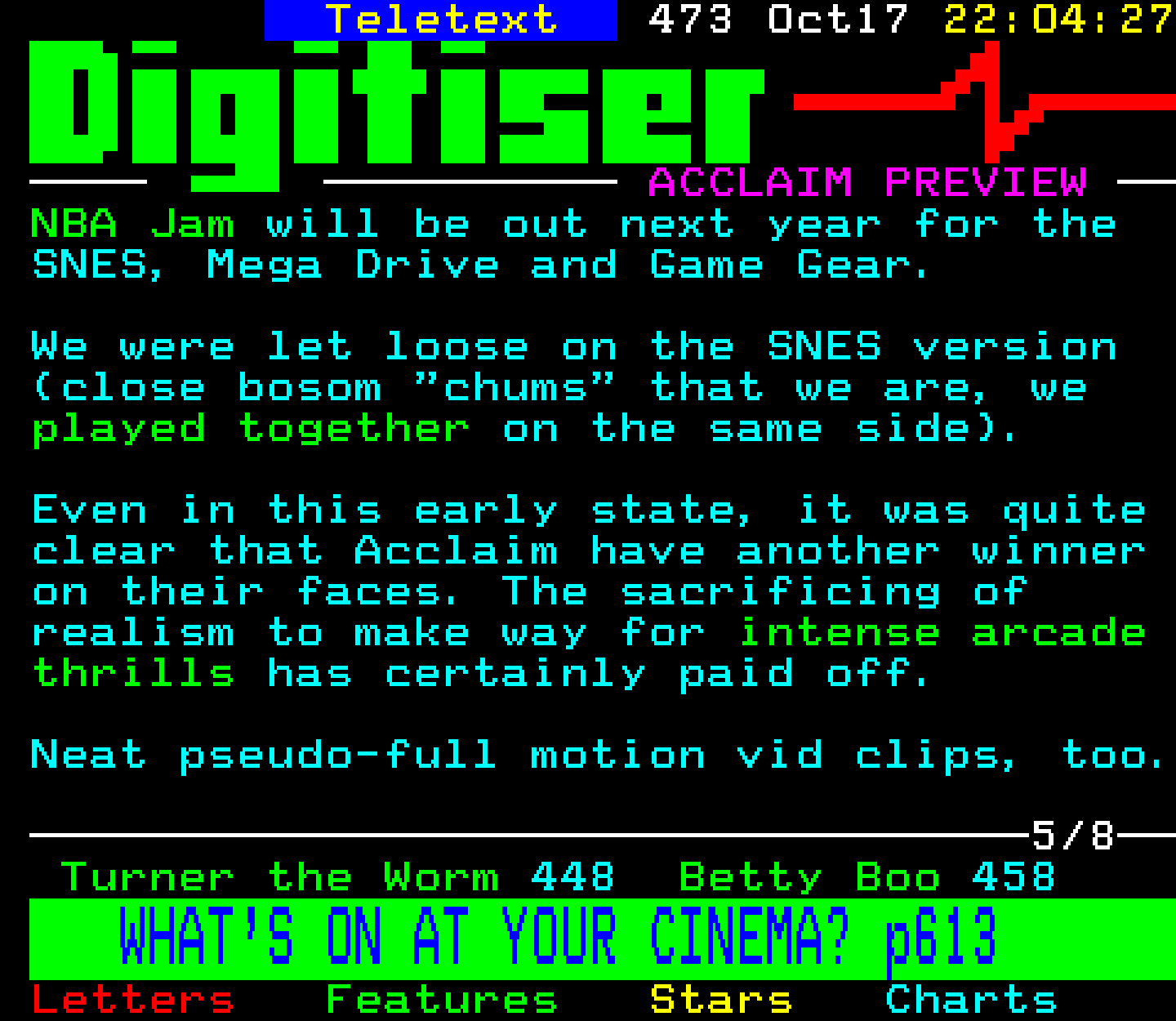 Digitiser, Teletext - 1993