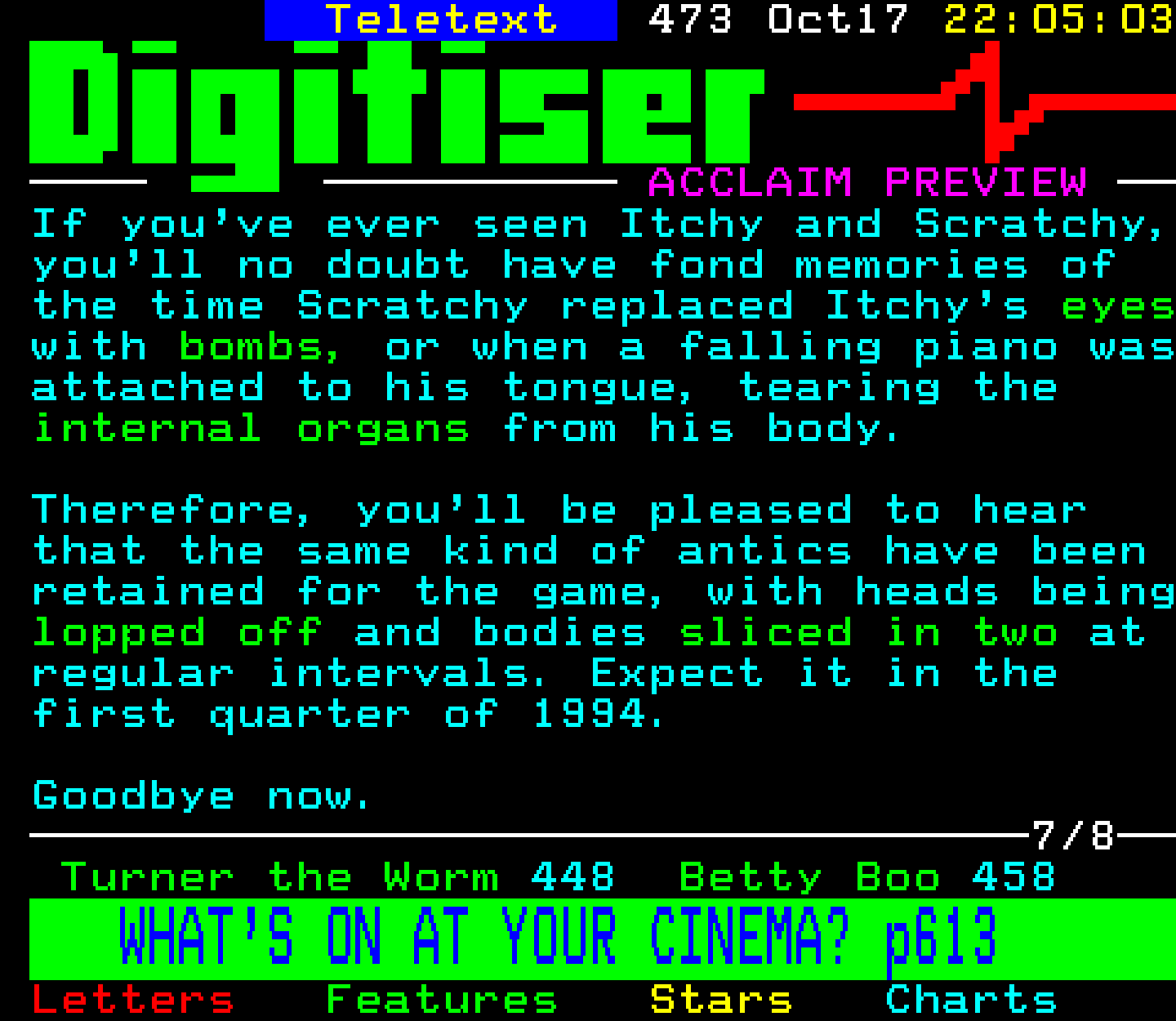 Digitiser, Teletext - 1993
