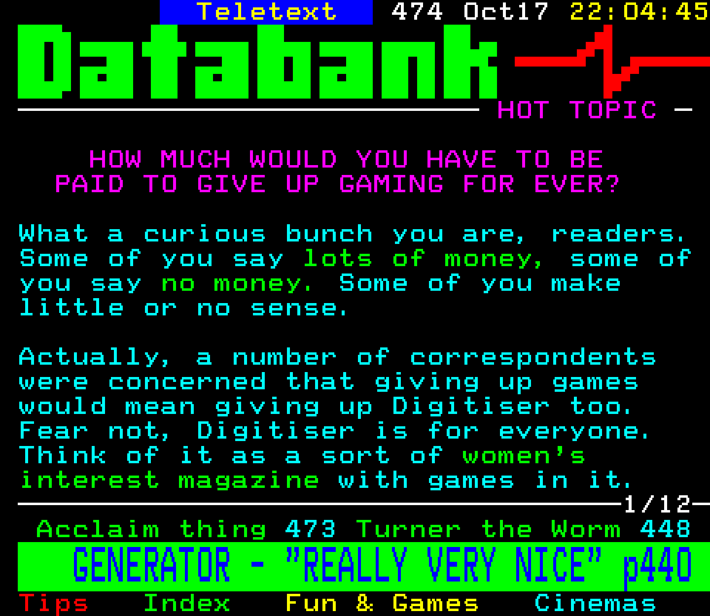 Digitiser, Teletext - 1993