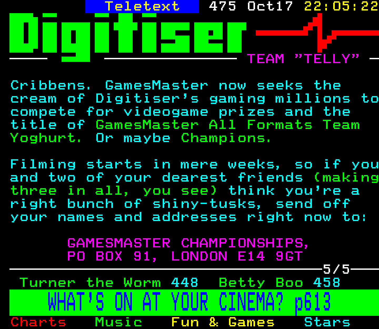 Digitiser, Teletext - 1993