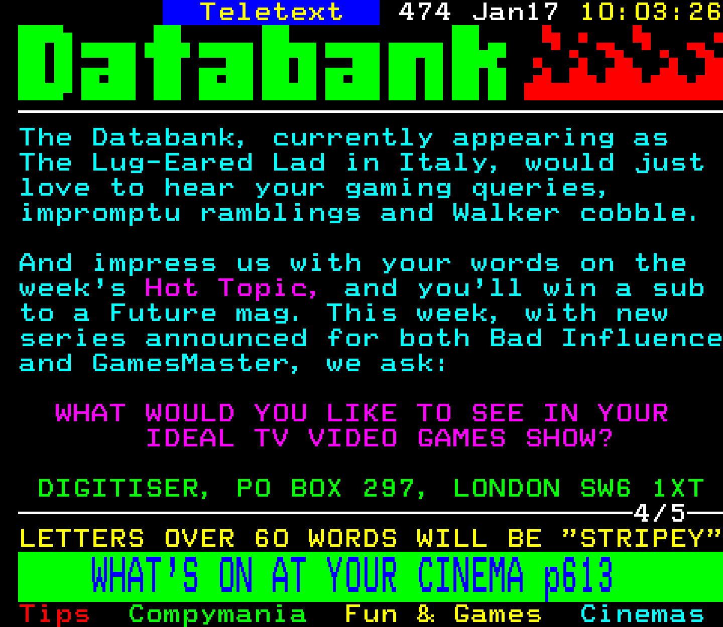 Digitiser, Teletext - 1994