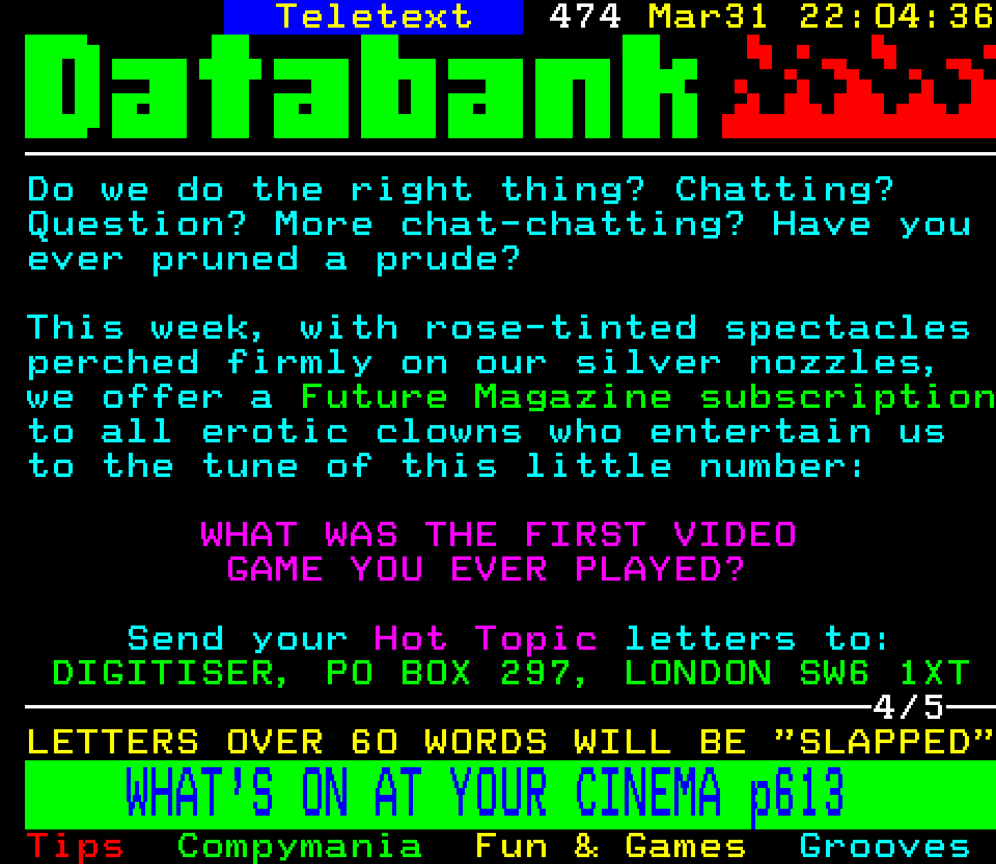 Digitiser, Teletext - 1994