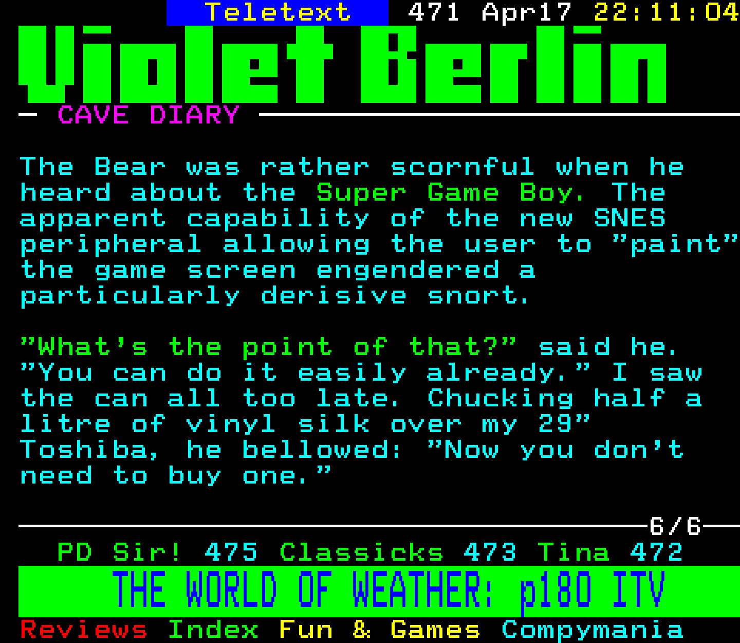 Digitiser, Teletext - 1994