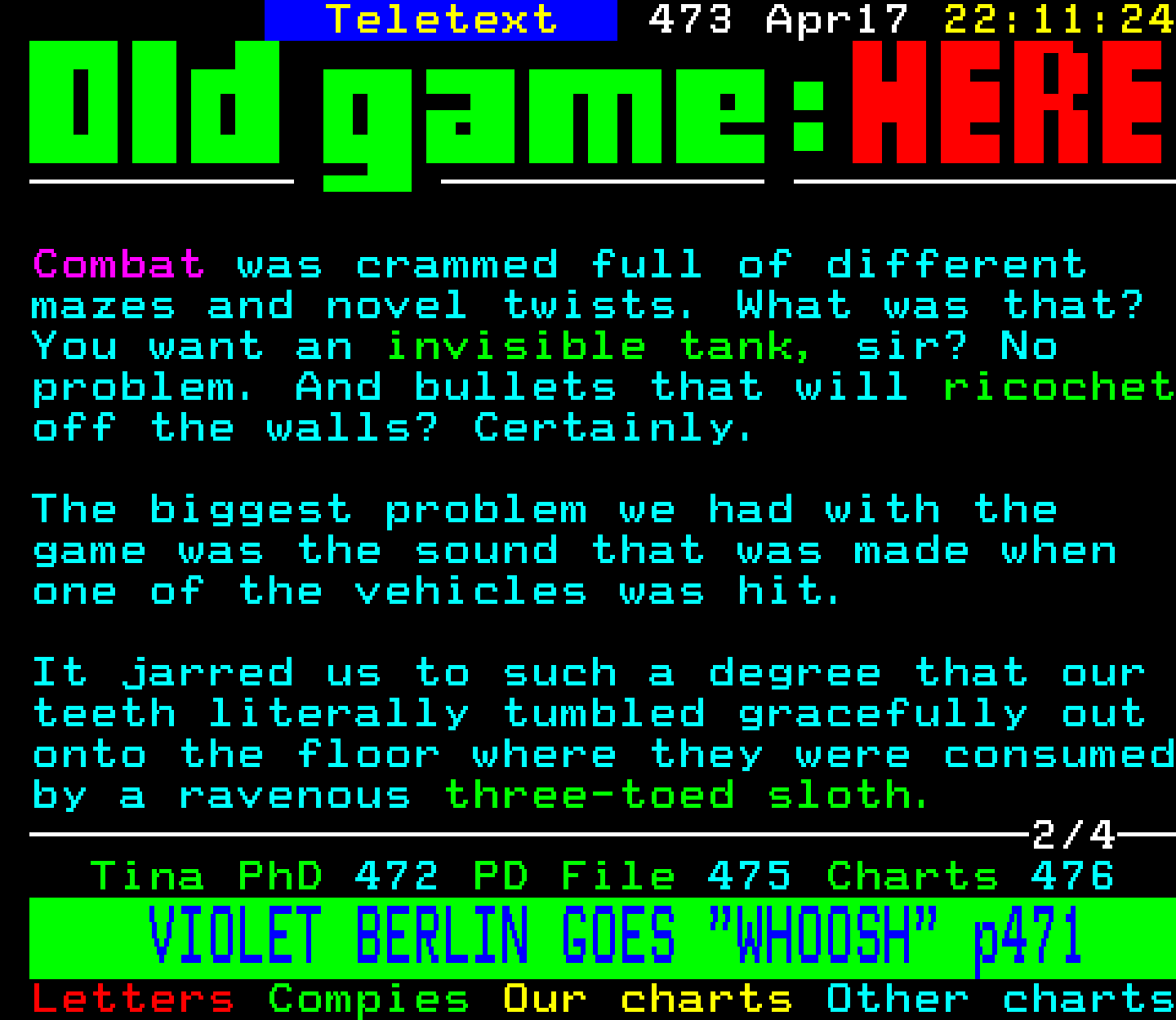 Digitiser, Teletext - 1994