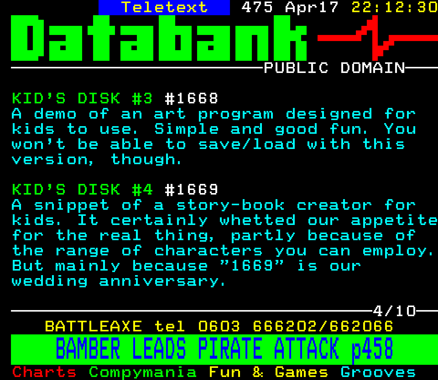 Digitiser, Teletext - 1994