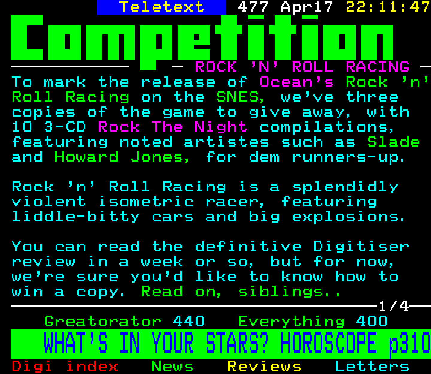 Digitiser, Teletext - 1994