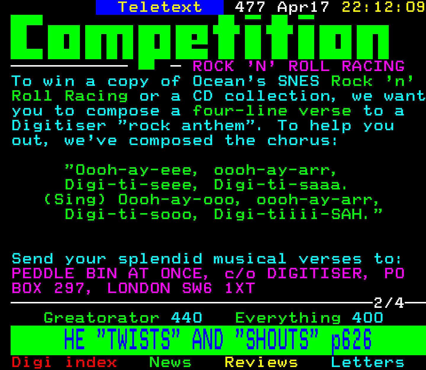 Digitiser, Teletext - 1994
