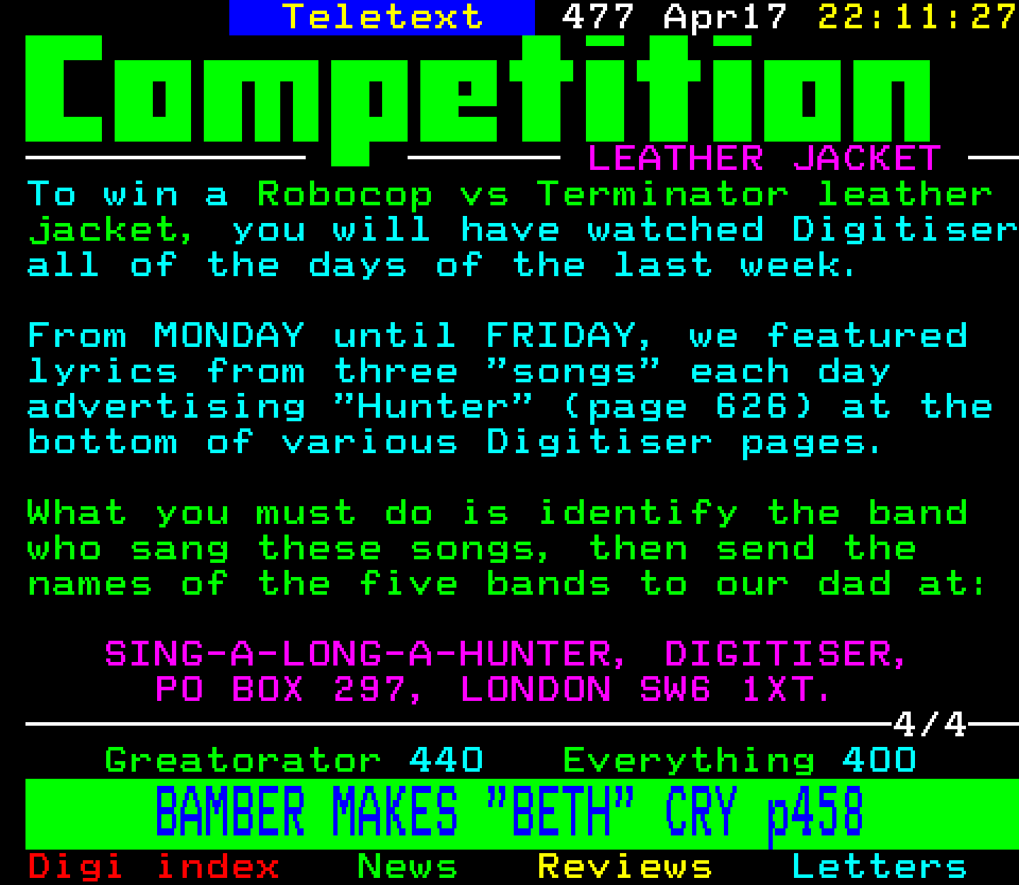 Digitiser, Teletext - 1994