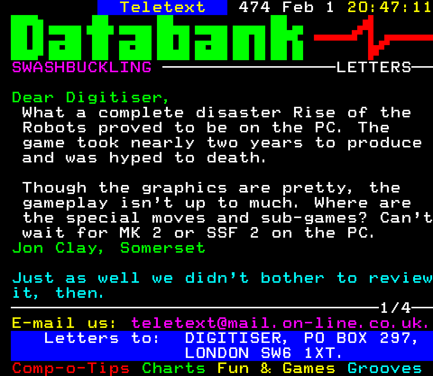 Digitiser, Teletext - 1995