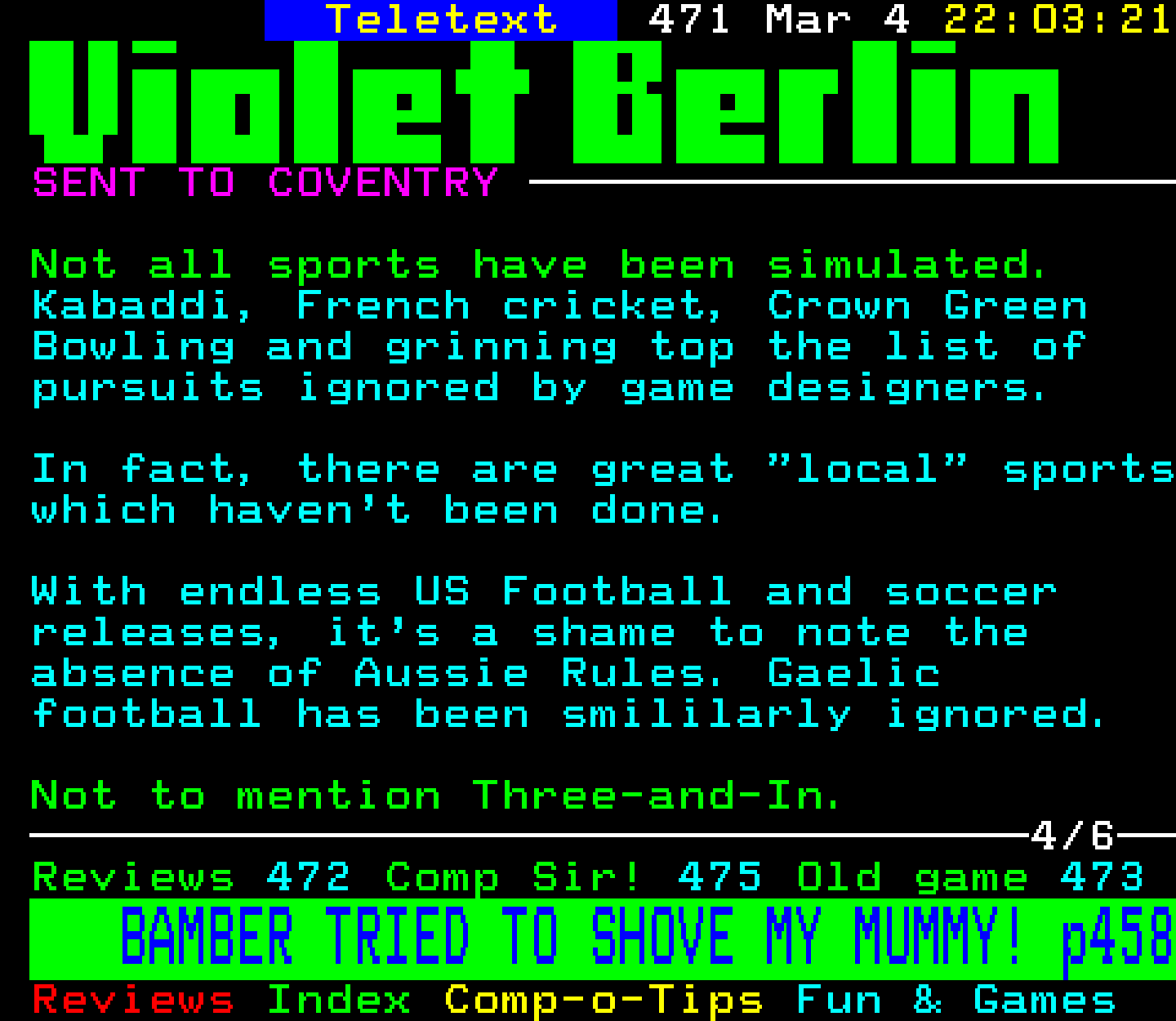 Digitiser, Teletext - 1995