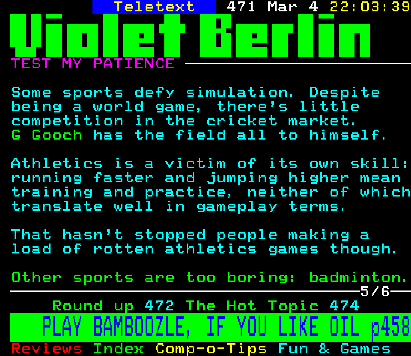 Digitiser, Teletext - 1995