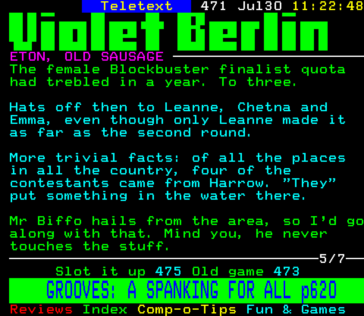 Digitiser, Teletext - 1995