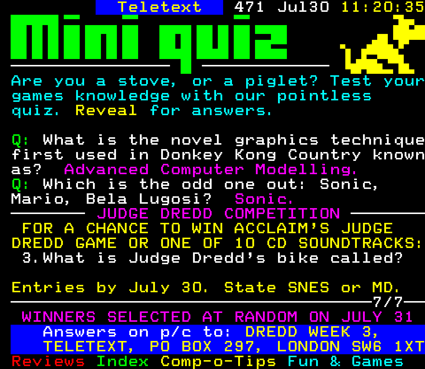 Digitiser, Teletext - 1995
