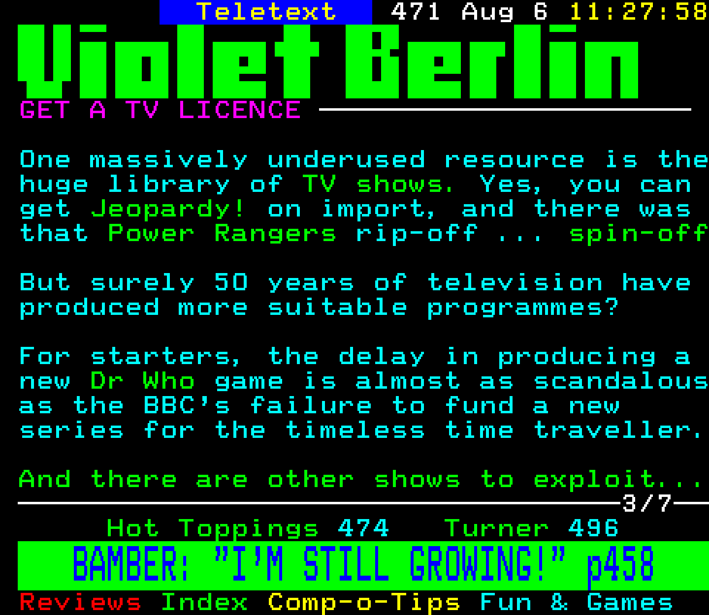 Digitiser, Teletext - 1995