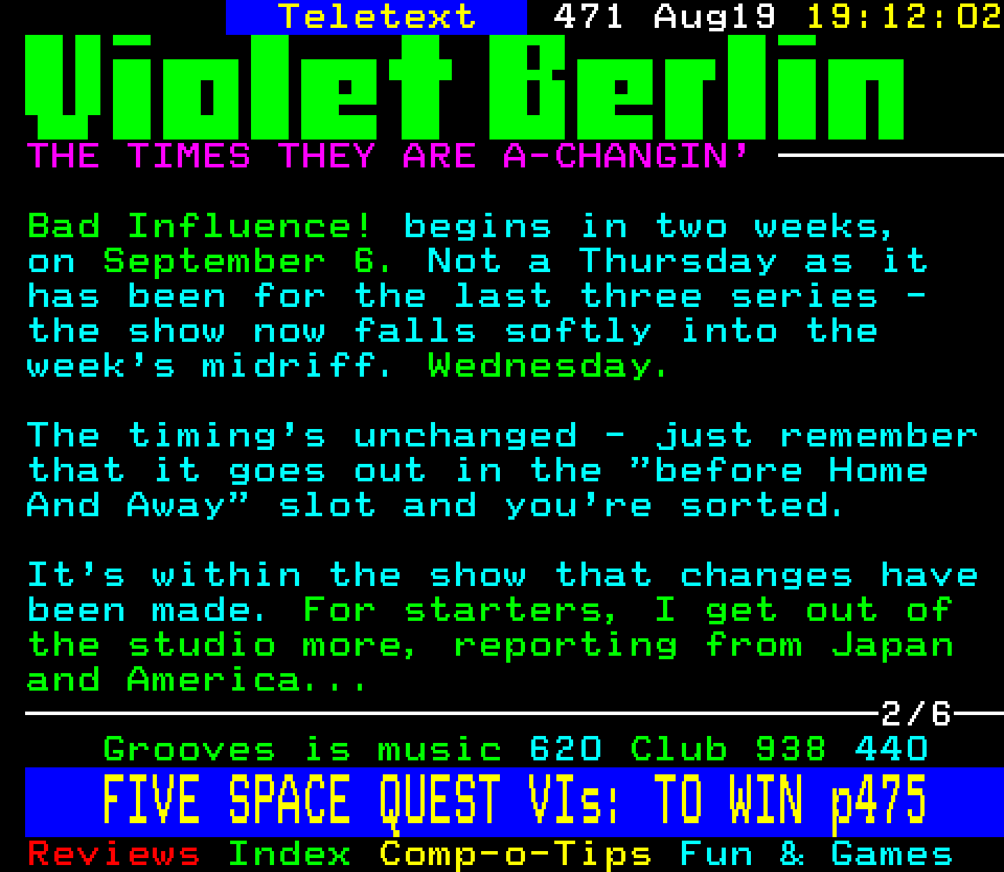 Digitiser, Teletext - 1995