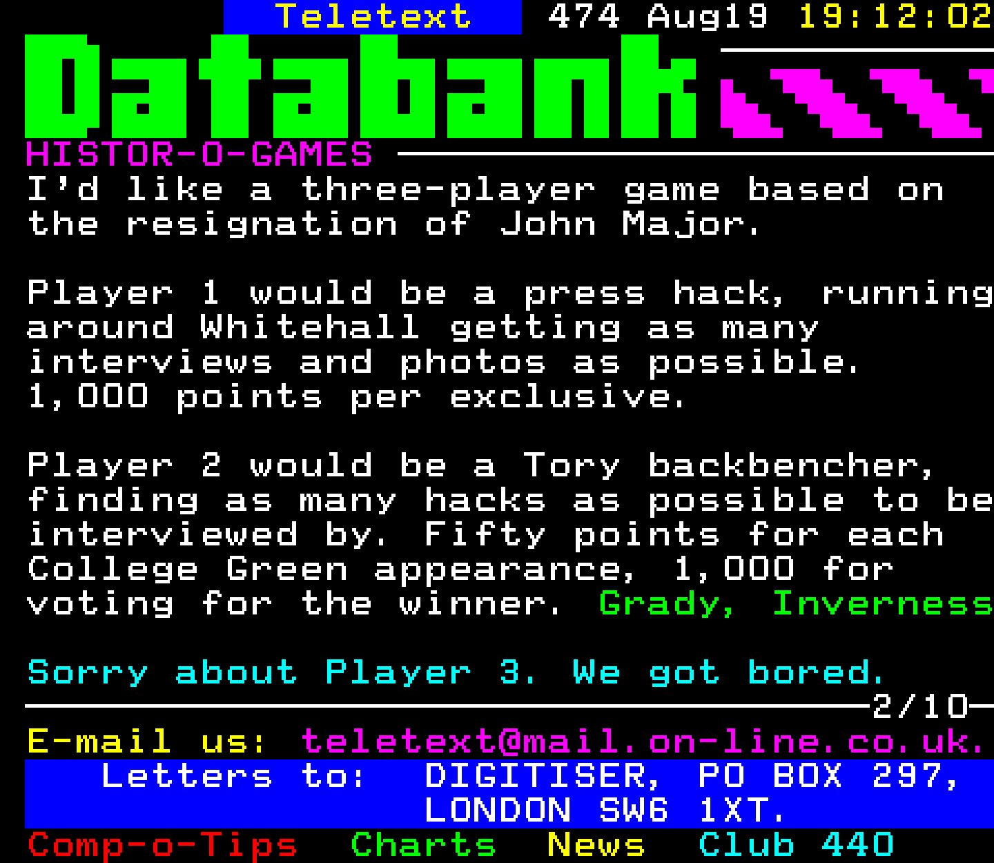 Digitiser, Teletext - 1995