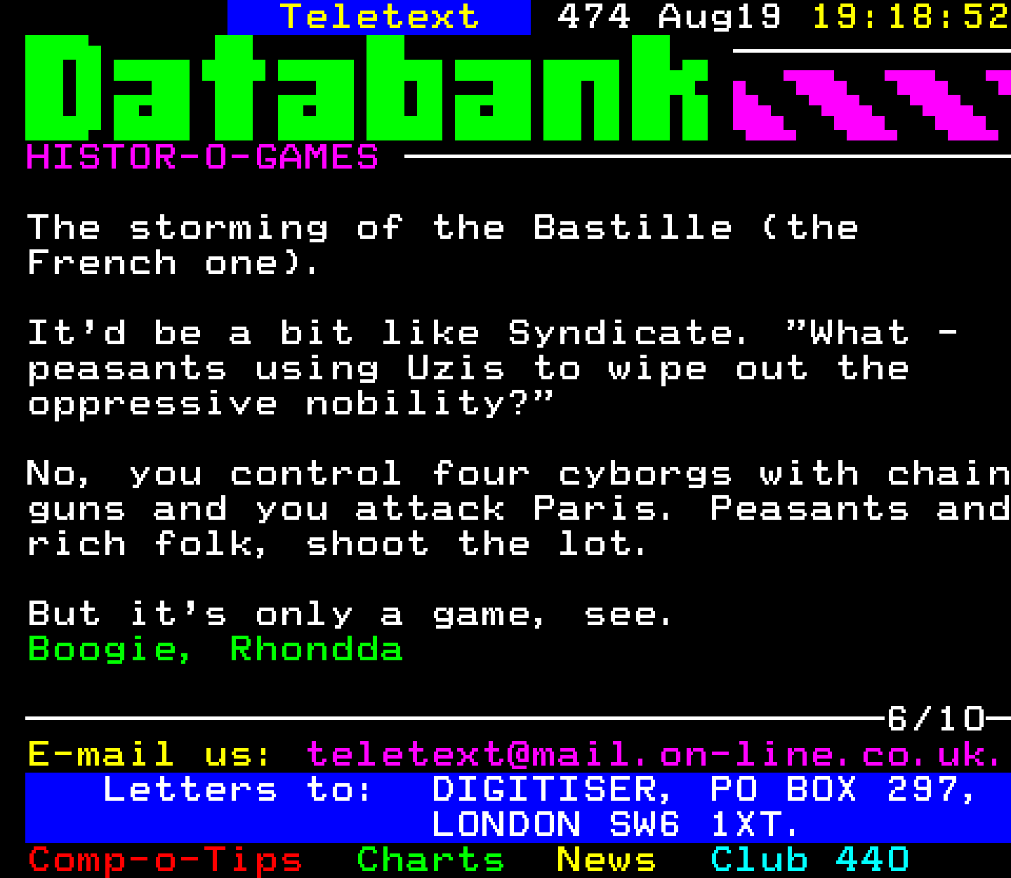 Digitiser, Teletext - 1995