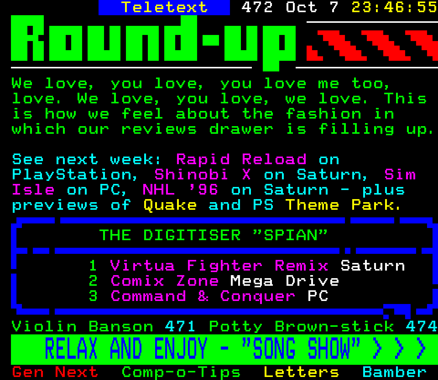 Digitiser, Teletext - 1995