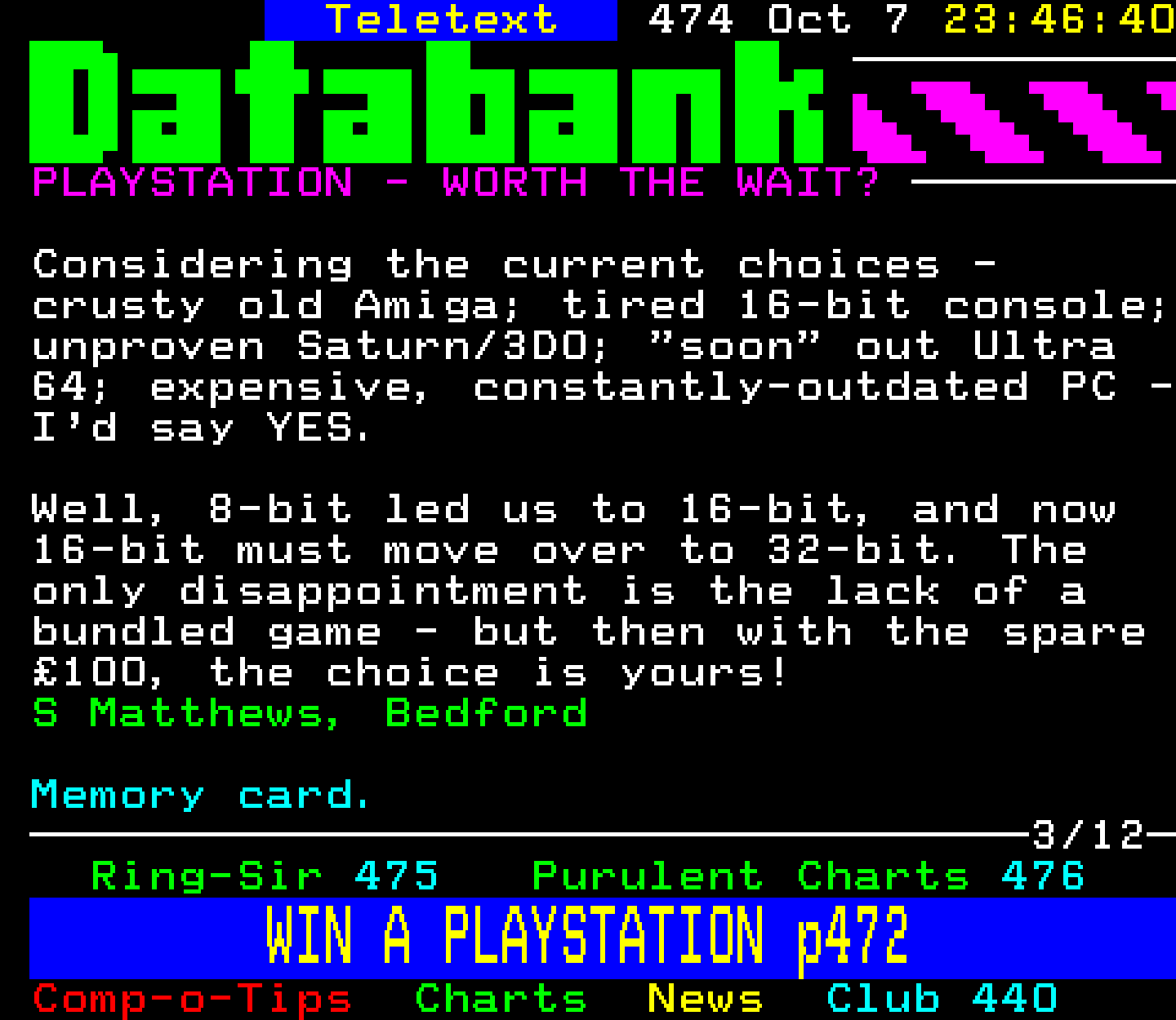 Digitiser, Teletext - 1995
