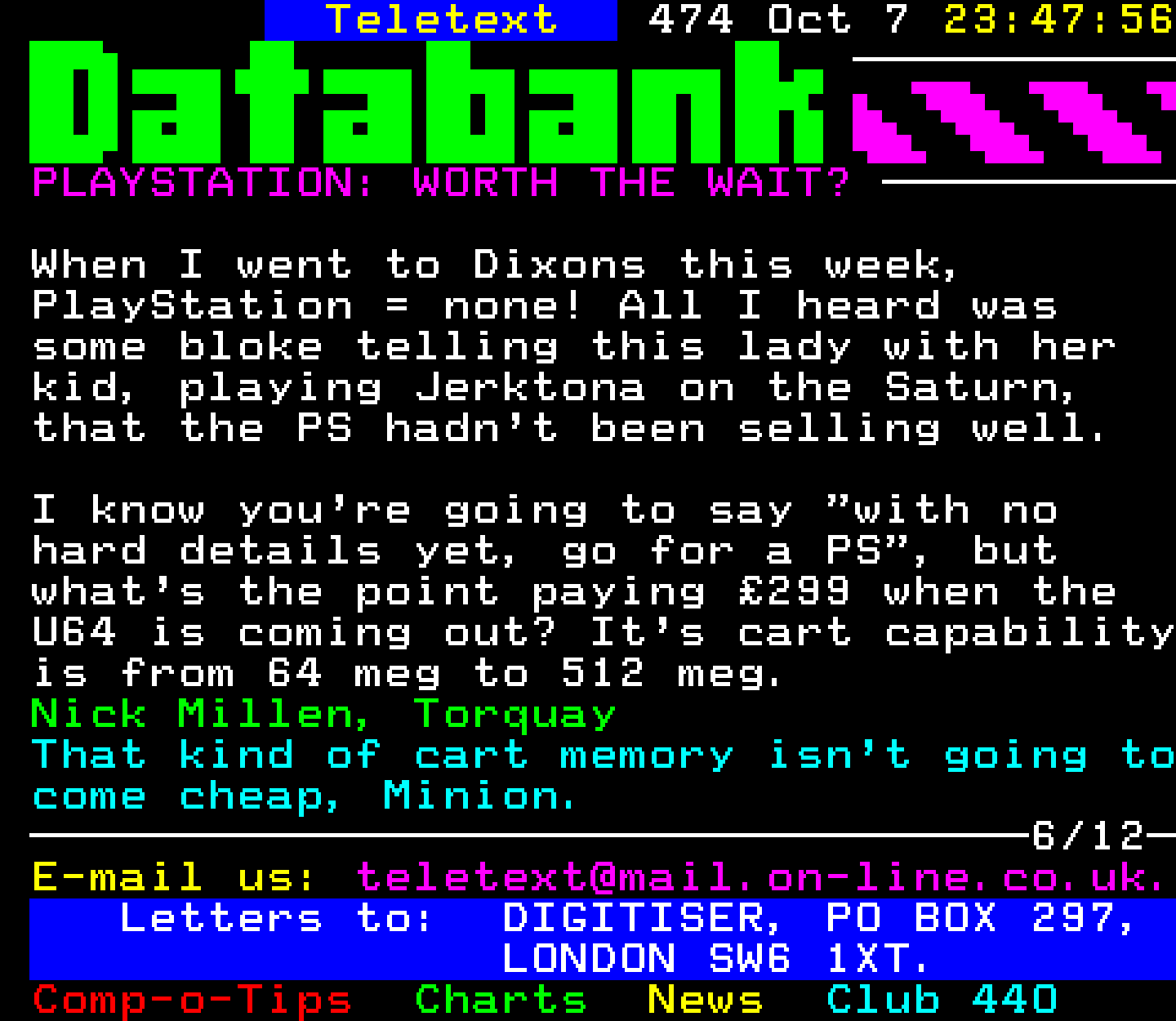 Digitiser, Teletext - 1995