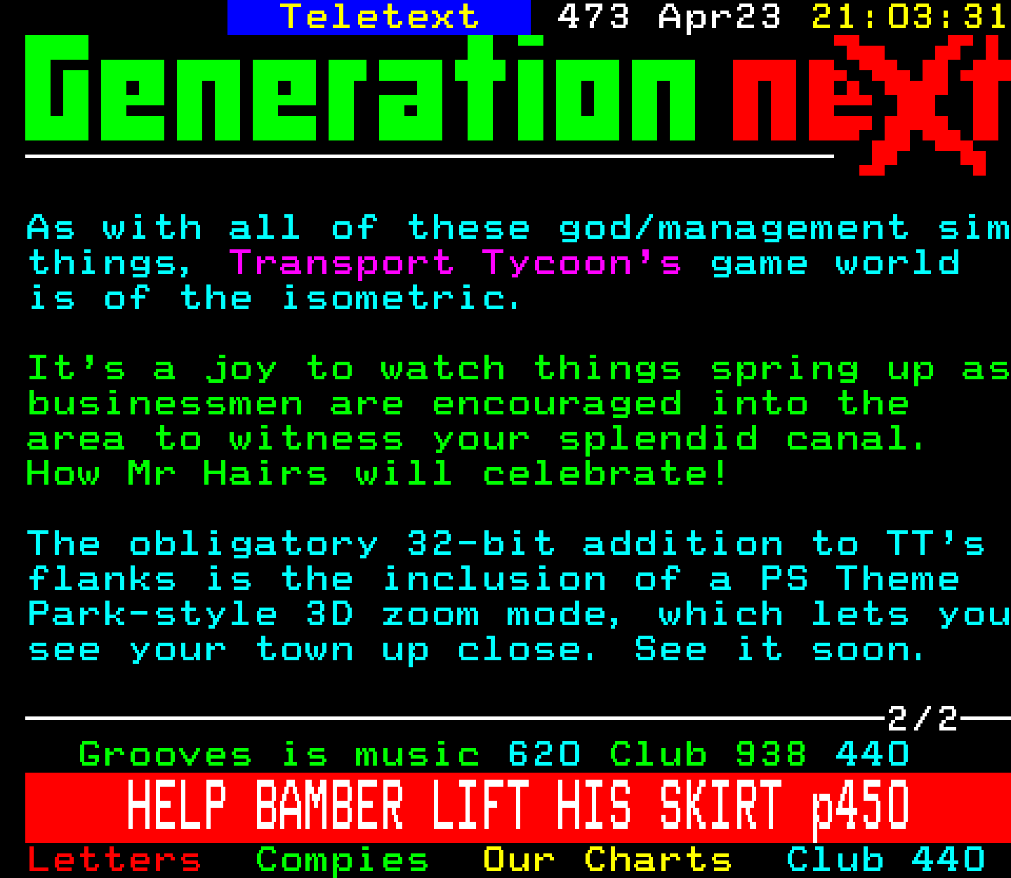 Digitiser, Teletext - 1996