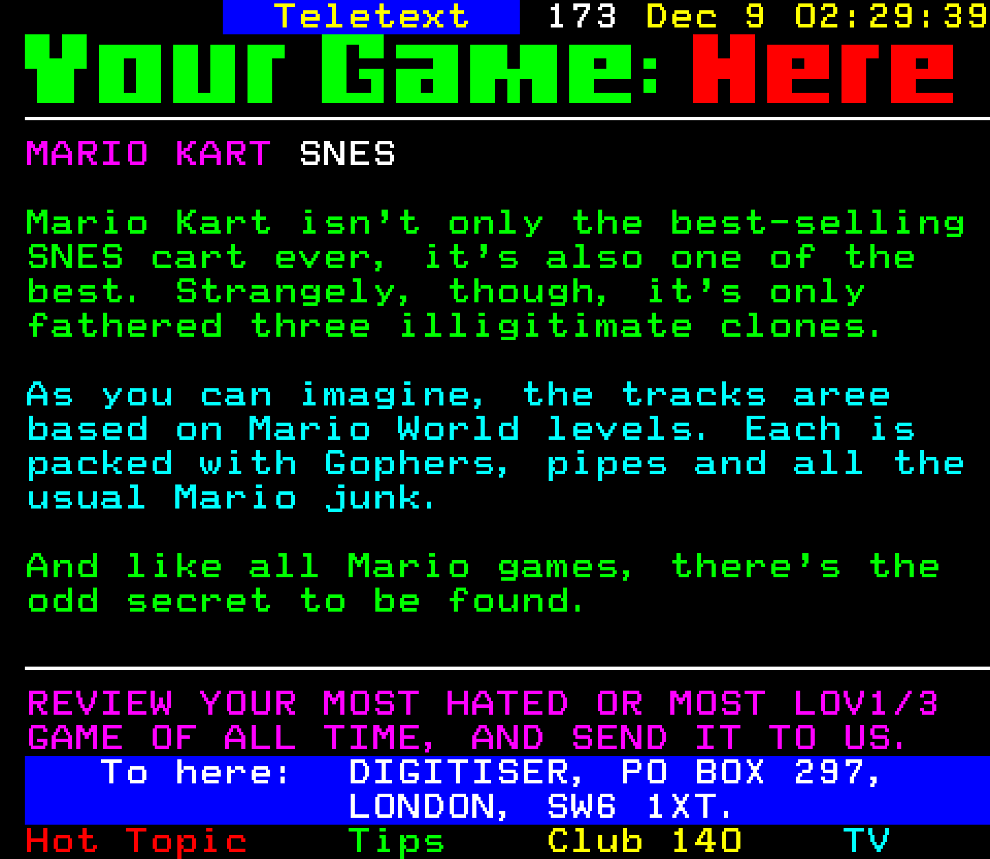 Digitiser, Teletext - 1996