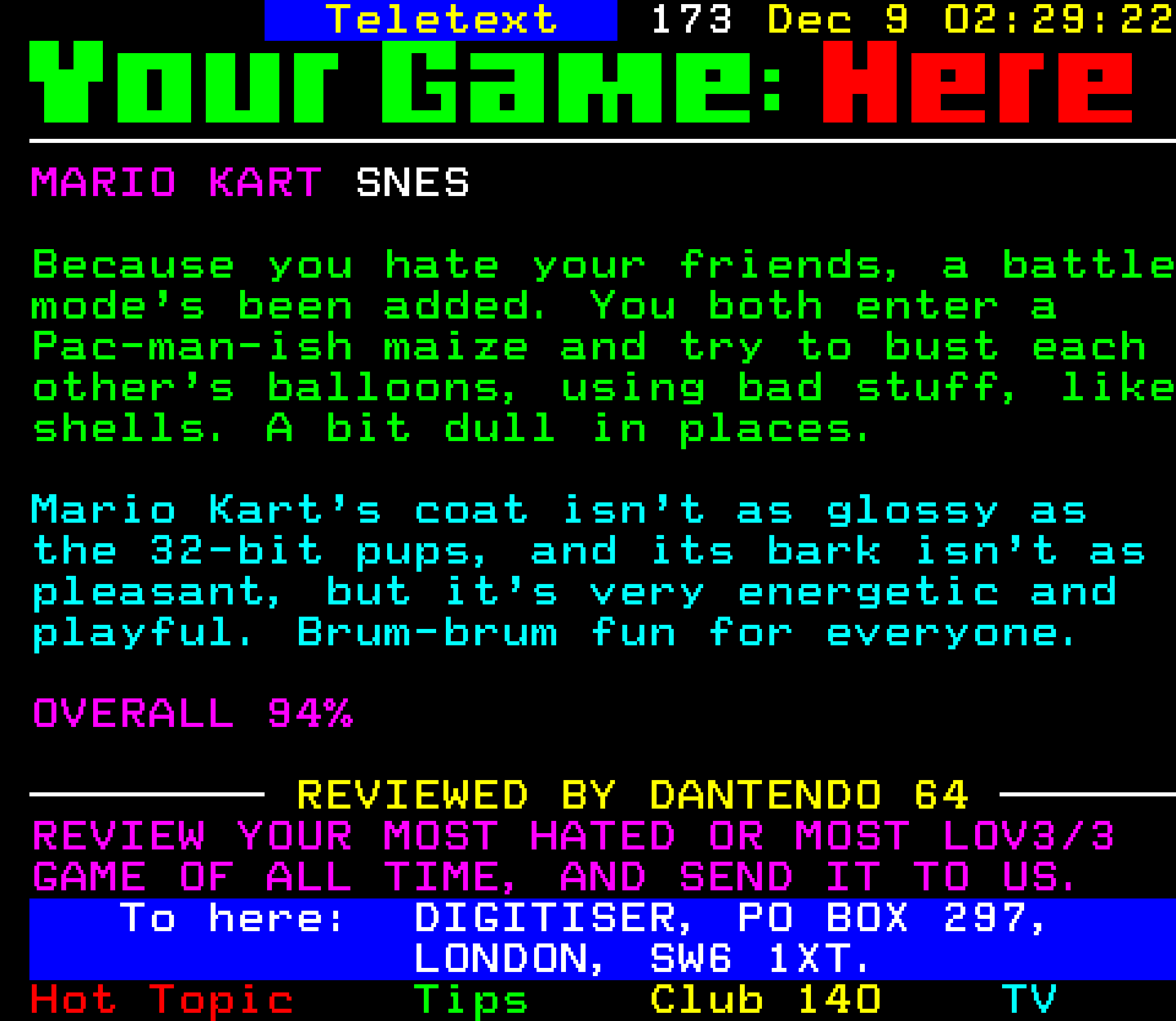 Digitiser, Teletext - 1996