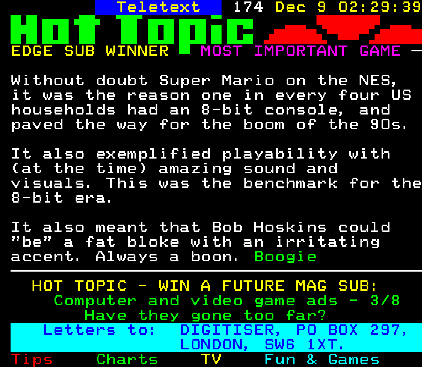 Digitiser, Teletext - 1996