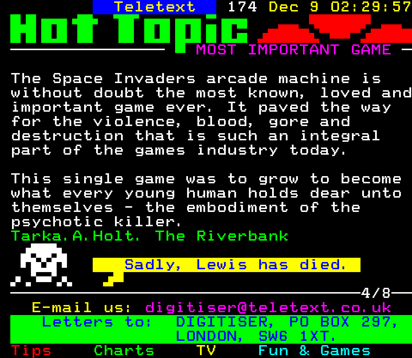 Digitiser, Teletext - 1996