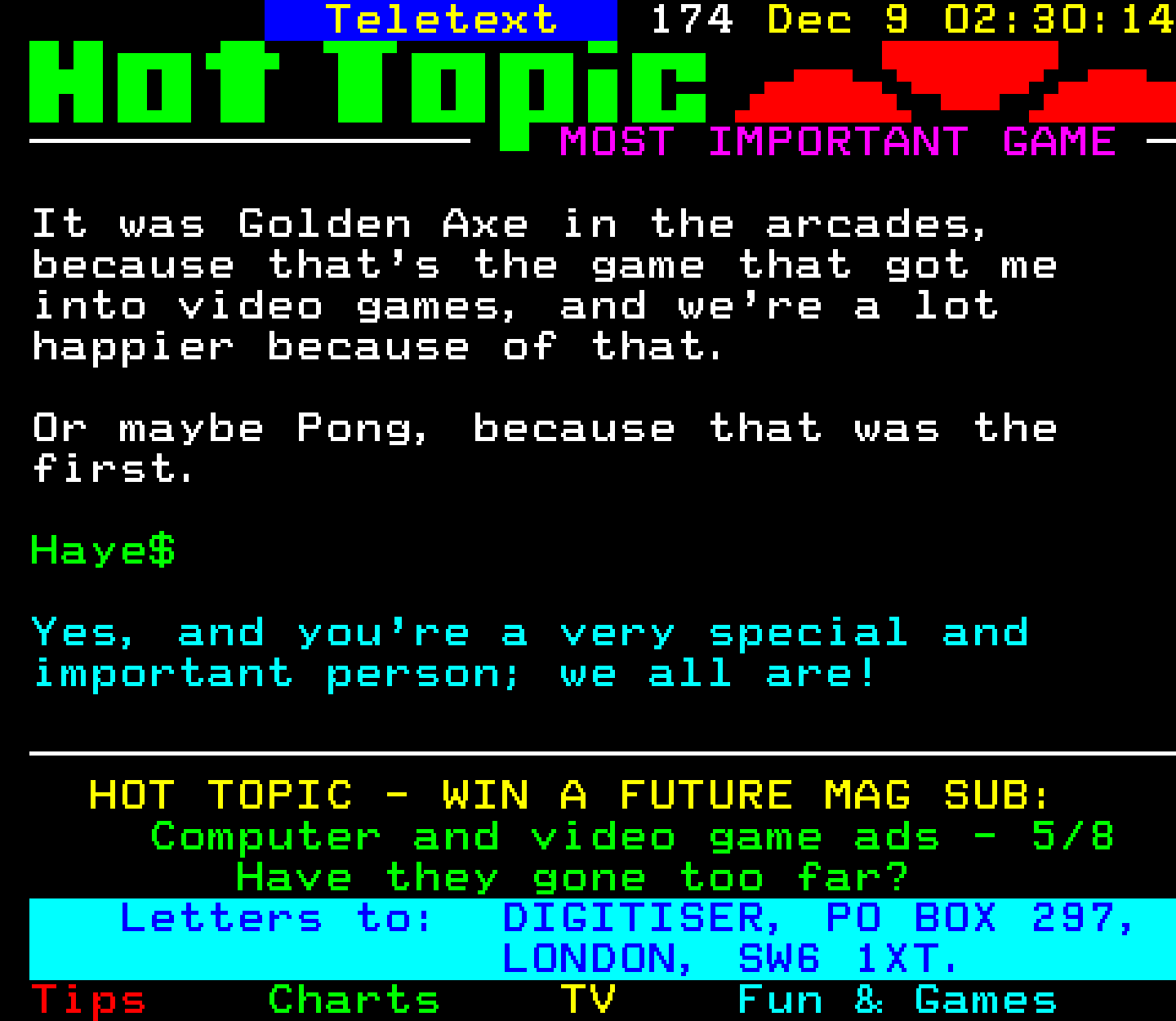 Digitiser, Teletext - 1996