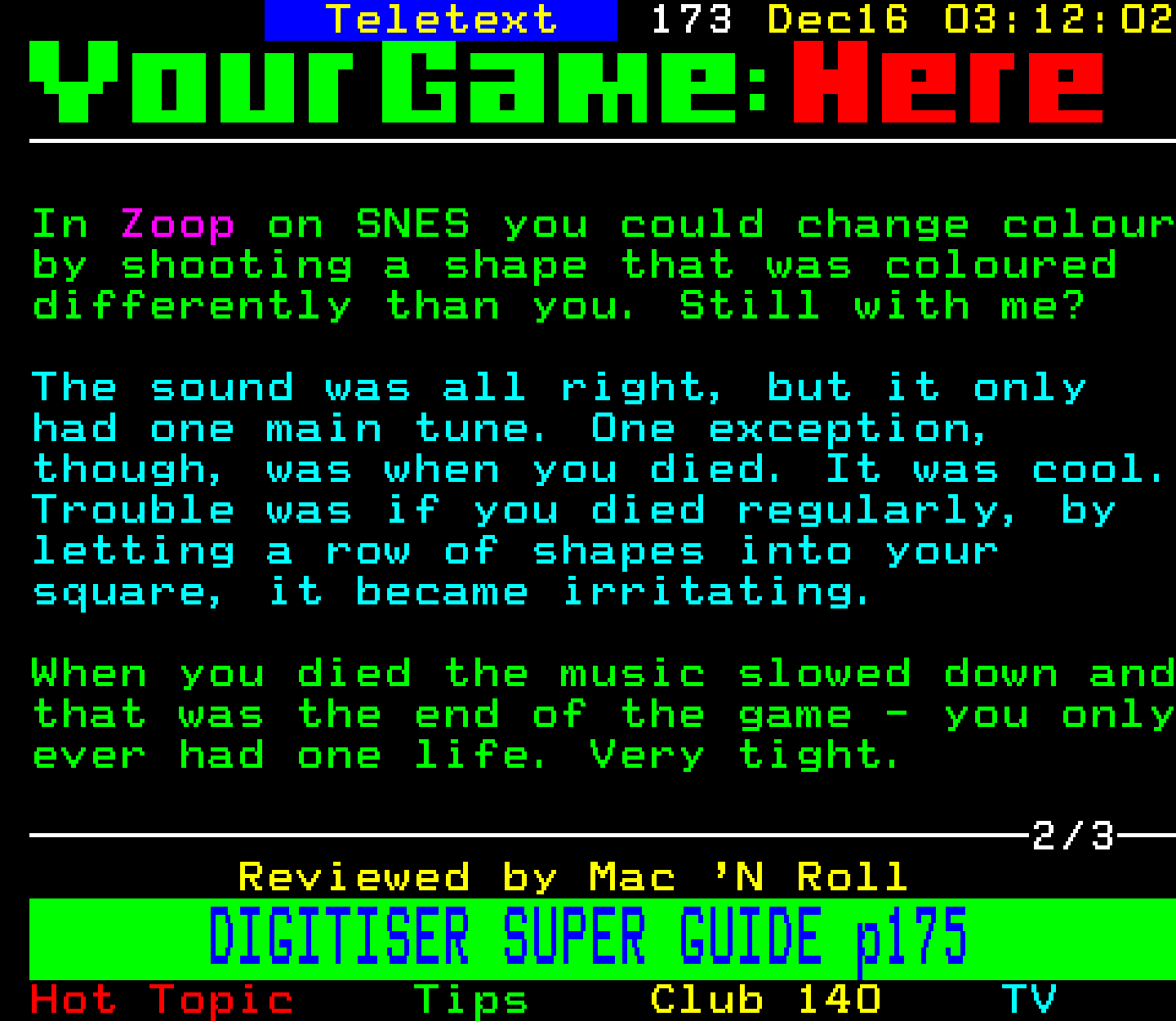Digitiser, Teletext - 1996