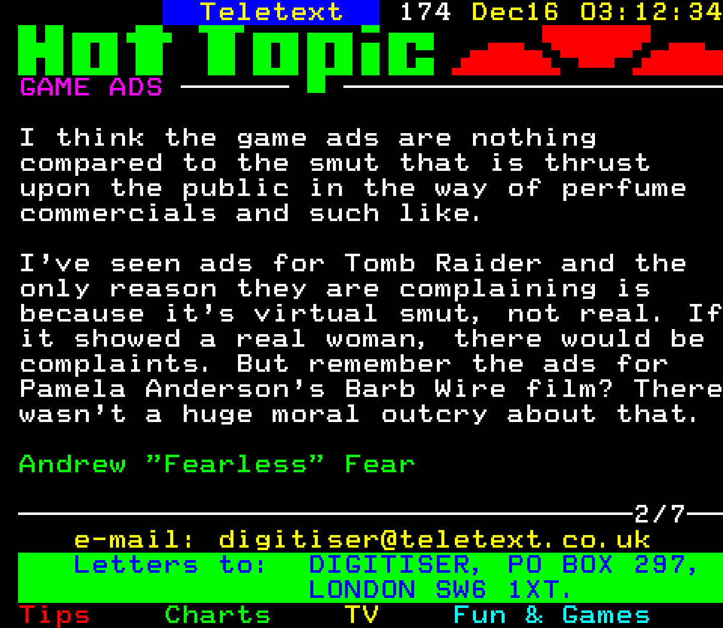 Digitiser, Teletext - 1996