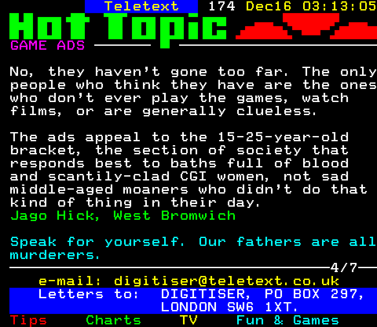 Digitiser, Teletext - 1996