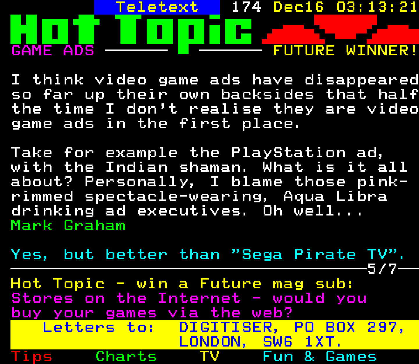 Digitiser, Teletext - 1996