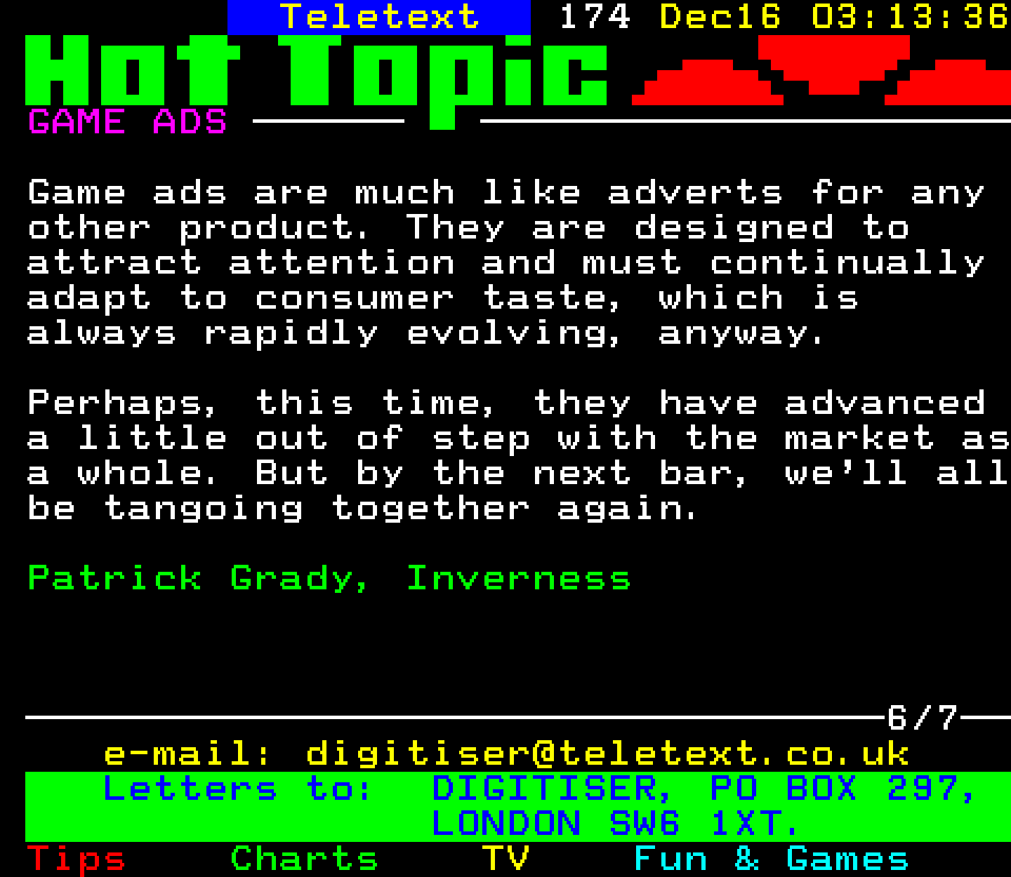 Digitiser, Teletext - 1996