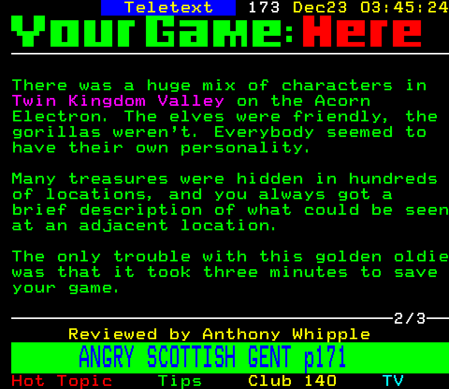 Digitiser, Teletext - 1996