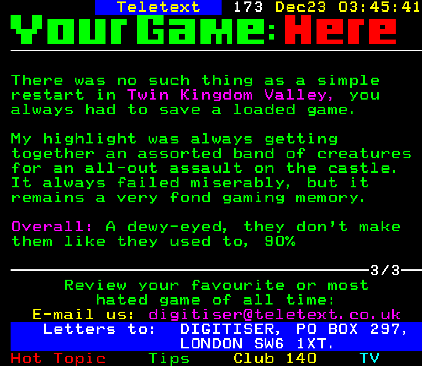 Digitiser, Teletext - 1996