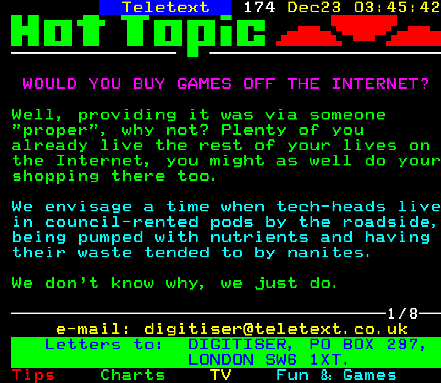 Digitiser, Teletext - 1996