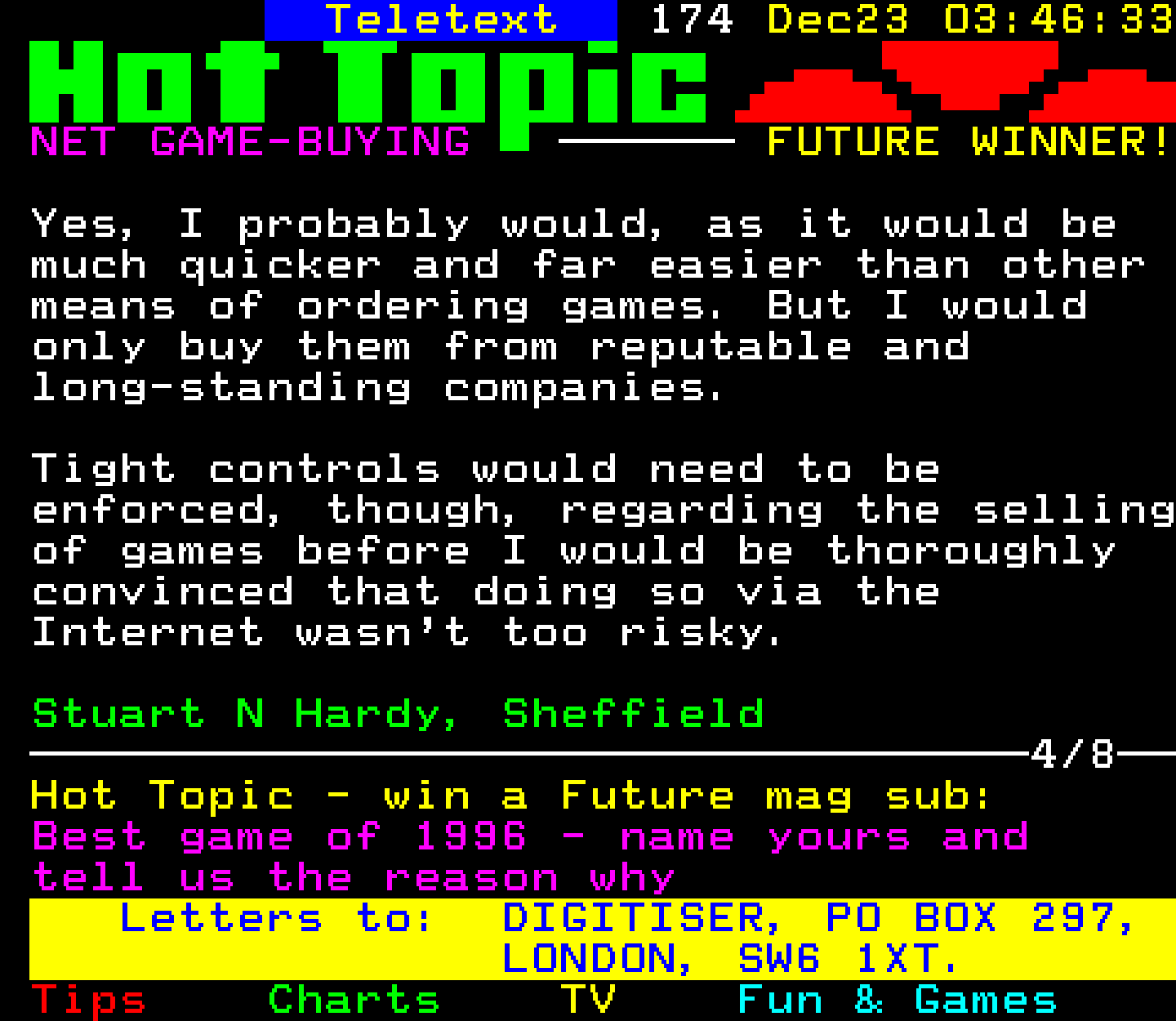 Digitiser, Teletext - 1996