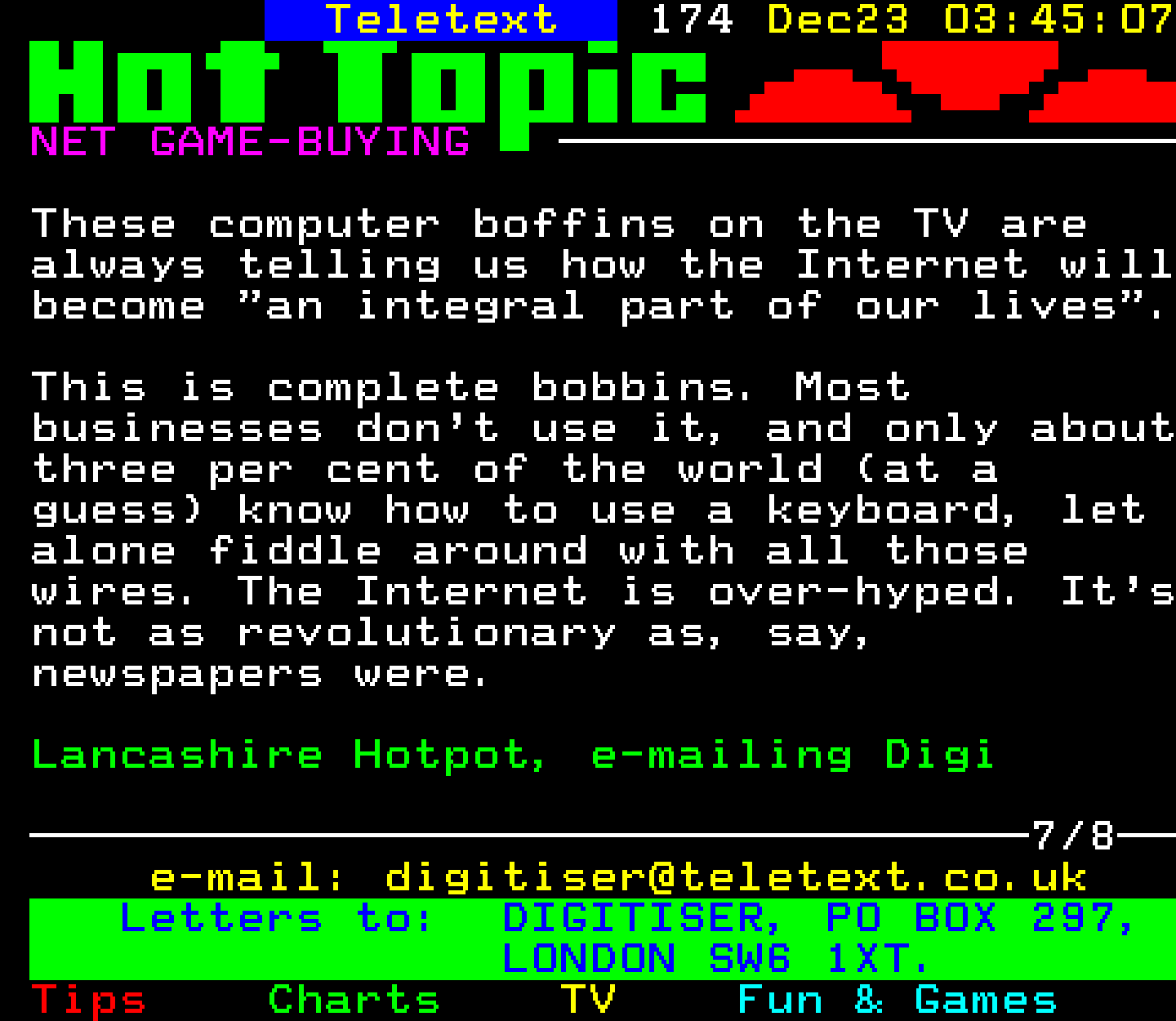 Digitiser, Teletext - 1996