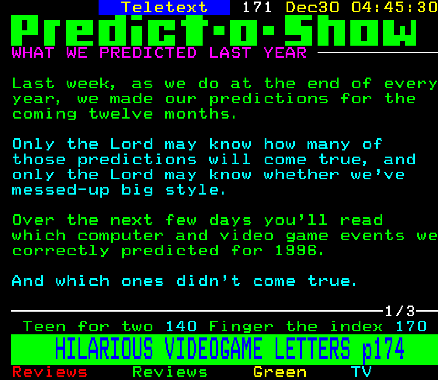Digitiser, Teletext - 1996