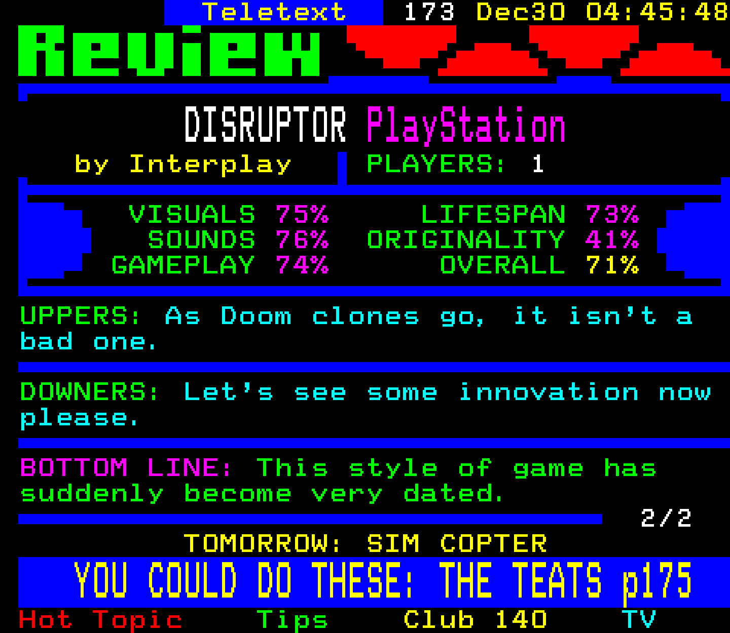 Digitiser, Teletext - 1996