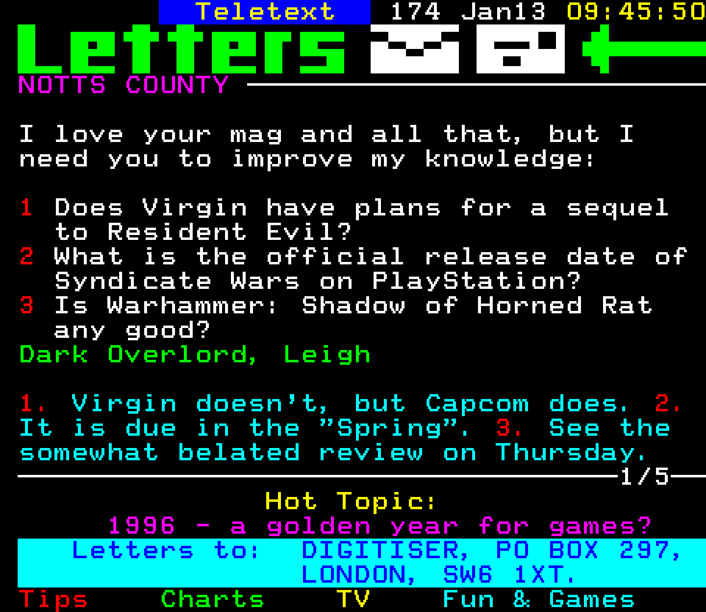 Digitiser, Teletext - 1997