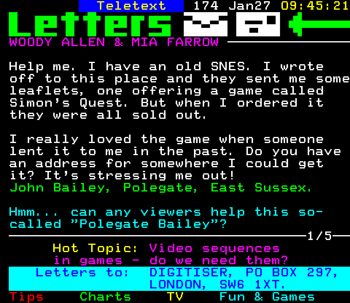 Digitiser, Teletext - 1997