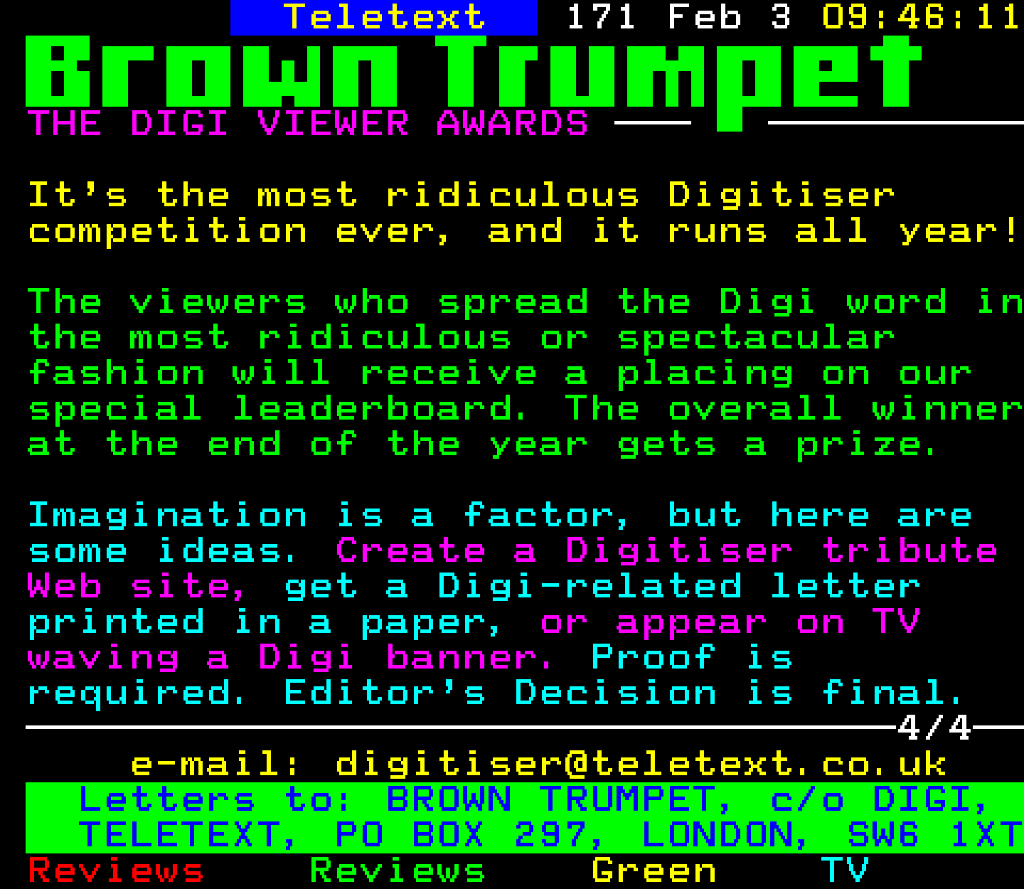 Digitiser, Teletext - 1997